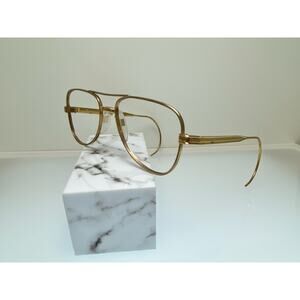 Gold Art Craft Aviator 1970s USA Rare Eyeglasses *Add* Blue light or Sunglasses